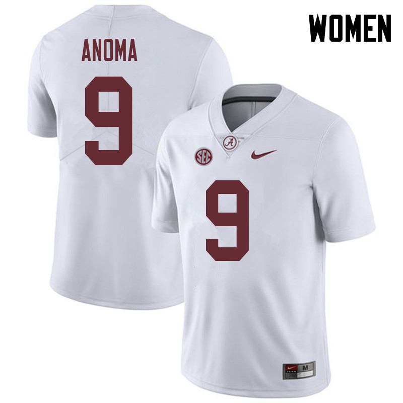 Women #9 Eyabi Anoma Alabama Crimson Tide College Football Jerseys Sale-White